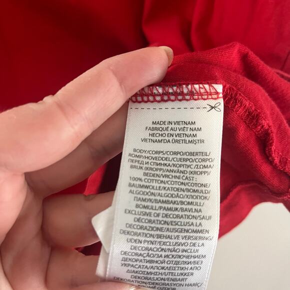 Polo Ralph Lauren Red Navy Blue Embroidered Pony T-Shirt Tee XL - Picture 3 of 5